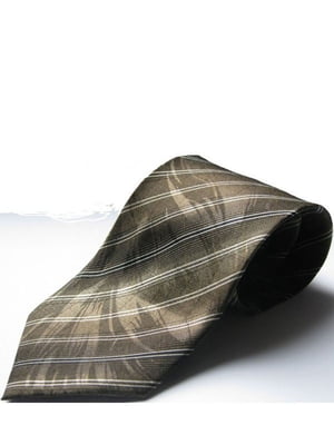 Краватка коричнева в смужку | 6484641