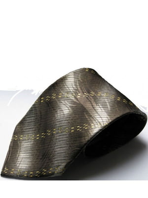 Краватка коричнева в смужку | 6484643