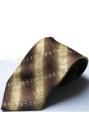 Краватка коричнева в смужку | 6484644