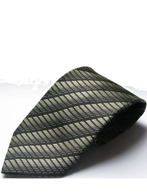 Краватка чорна в смужку | 6484647