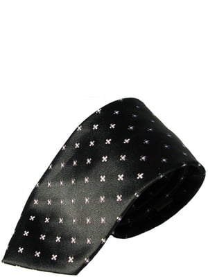 Краватка чорна в горошок | 6484720