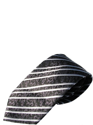 Краватка чорна в смужку | 6484721