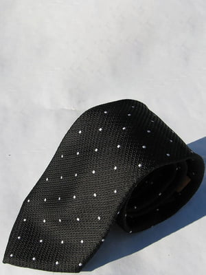 Краватка чорна в горошок | 6484724