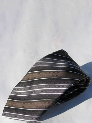 Краватка сіра в смужку | 6484726