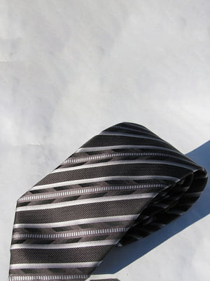 Краватка сіра в смужку | 6484727