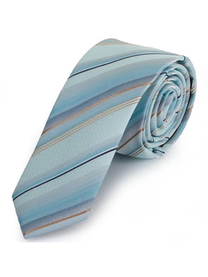 Краватка бірюзового кольору в смужку | 6484865