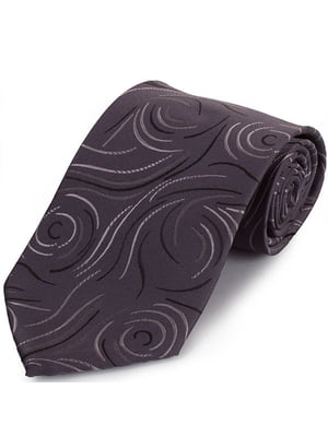 Краватка чорна в принт | 6484866