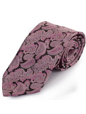 Краватка рожева в принт | 6484875