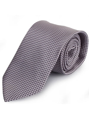 Краватка сіра в принт | 6484884