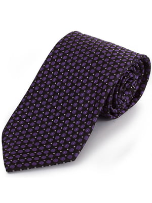Краватка фіолетова в принт | 6484887