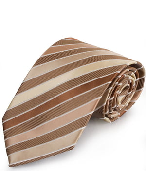 Краватка коричнева в смужку | 6484892
