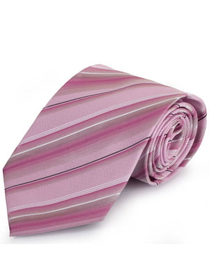 Краватка рожева в смужку | 6484897