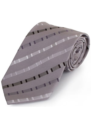 Краватка сіра в смужку | 6484898