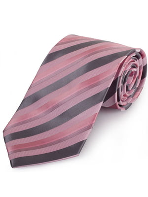 Краватка рожева в смужку | 6484902