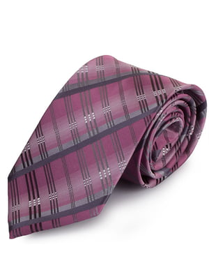 Краватка бузкового кольору в смужку | 6484906
