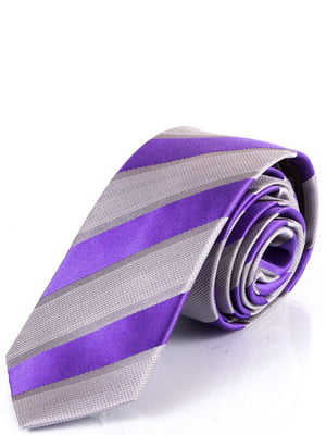 Краватка фіолетова в смужку | 6484938