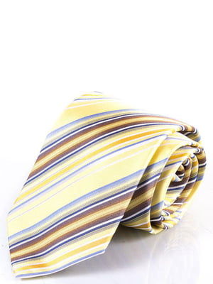 Краватка жовта в смужку | 6484978