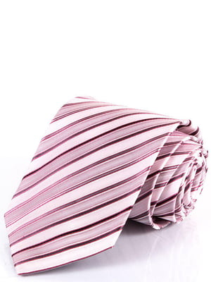 Краватка рожева в смужку | 6484980