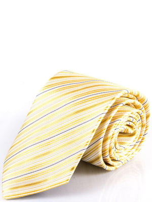 Краватка жовта в смужку | 6484982