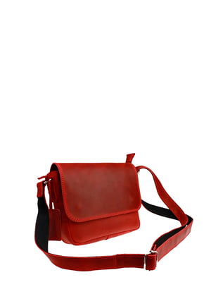 Шкіряна жіноча сумка «Wave» червона | 6485552