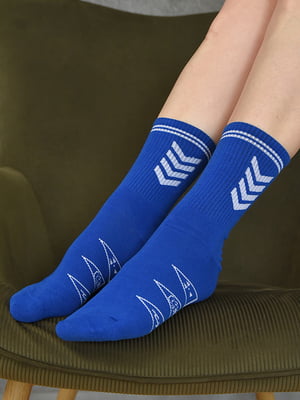 Шкарпетки сині з малюнком | 6487875