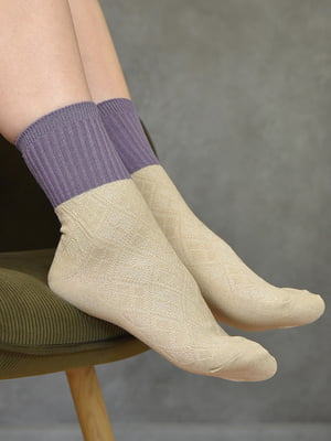 Шкарпетки двокольорові | 6487879