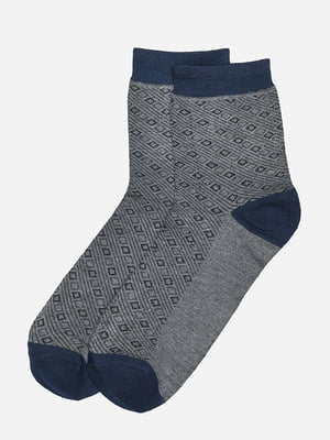 Шкарпетки сірого кольору з візерунком | 6488009