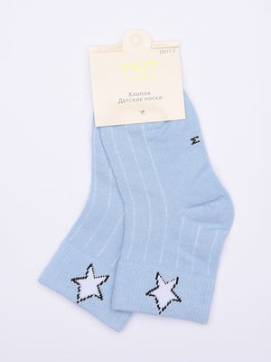 Шкарпетки блакитні з малюнком | 6488035