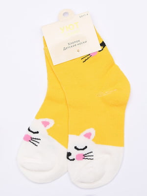 Шкарпетки жовті з малюнком | 6488037