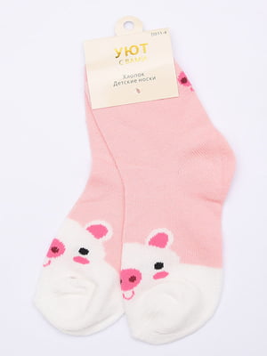 Шкарпетки рожеві з малюнком | 6488038