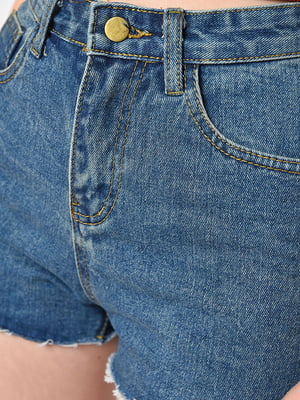 Шорты джинсовые темно-синего цвета | 6489649