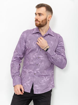 Рубашка фиолетовая с принтом | 6491279