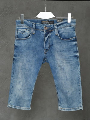 Бриджи синие джинсовые | 6491514