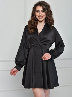 Платье атласное черное | 6492552