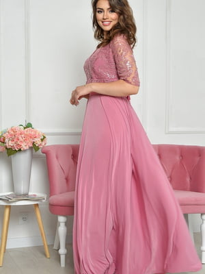 Сукня вечірня жіноча рожевого кольору | 6492727