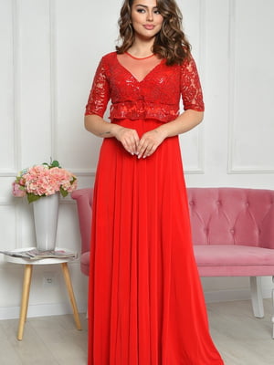Сукня вечірня жіноча червоного кольору | 6492730