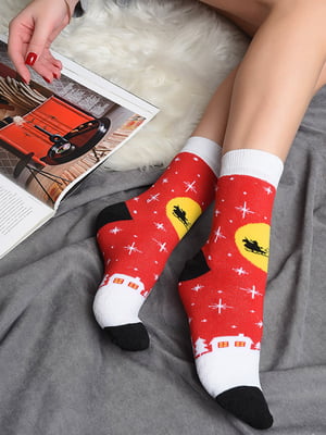 Шкарпетки новорічні червоні | 6492746