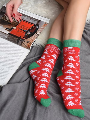 Шкарпетки новорічні червоні | 6492748