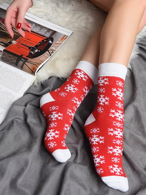 Шкарпетки новорічні червоні | 6492750