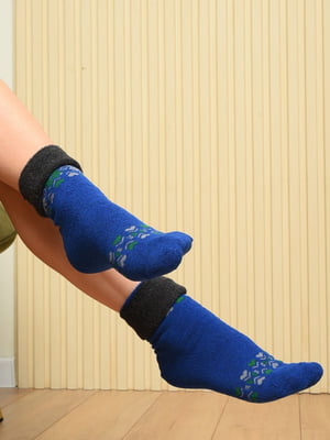 Шкарпетки сині з візерунком | 6492761