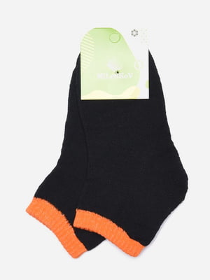 Шкарпетки чорні з оранжевою гумкою | 6492811