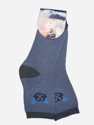 Шкарпетки сірі з принтом | 6492814