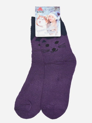 Шкарпетки темно-фіолетового кольору | 6492823