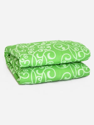 Одеяло силиконовое евро зеленое с принтом | 6492940