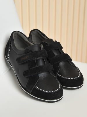 Туфлі чорного кольору на липучці | 6495099