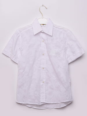 Рубашка белая с принтом | 6496850