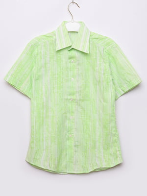Рубашка салатовая с узором | 6496897