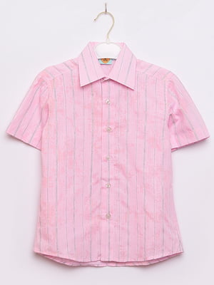 Рубашка розовая в полоску | 6497007