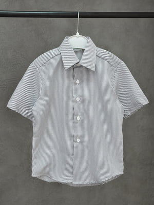 Рубашка черно-белая в полоску | 6497097
