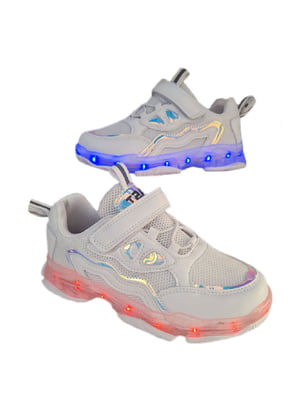 Кросівки білі з LED-підсвічуванням | 6503228